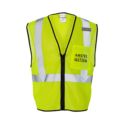 Kishigo Unisex Single Pocket Zipper Mesh Class 2 Vest