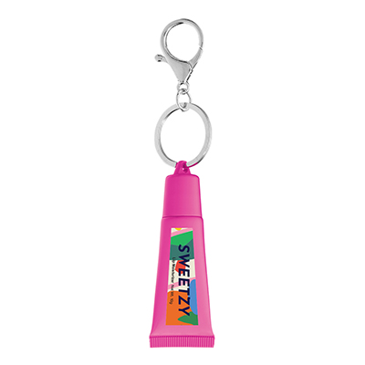 Squeeze Tube Lip Moisturizer With Key Ring