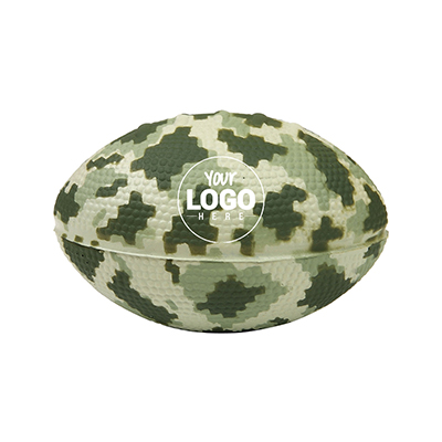 Digi Camo Football Shape Stress Ball