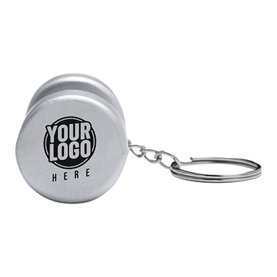 Dumbbell Shape Stress Ball Keychain