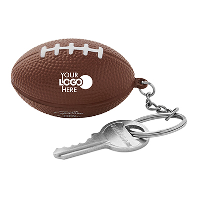 Football Shape Stress Ball Keychain