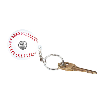 Baseball Shape Stress Ball Keychain