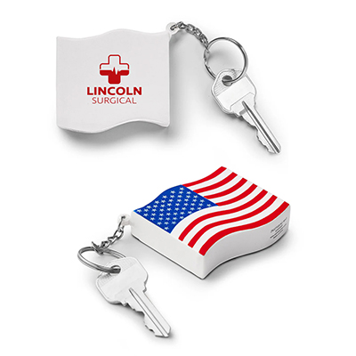 Flag Shape Stress Ball Keychain