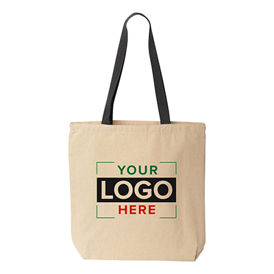 Liberty Bags Natural Tote with Contrast-Color Handles