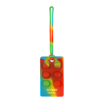 Recycled Push Pop Bubble Luggage Tag