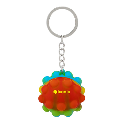 Recycled Push Pop Bubble Ball Fidget Sensory Keychain