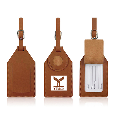 PU Luggage Tag with Airtag Holder