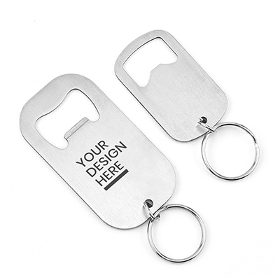 Alloy Bottle Opener with Keyring