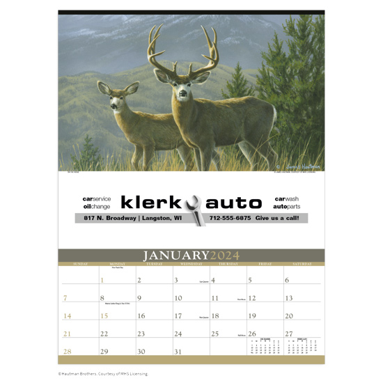 Wildlife Art Calendar