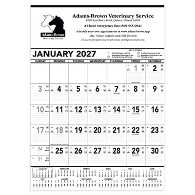 Black & White Memo Calendar