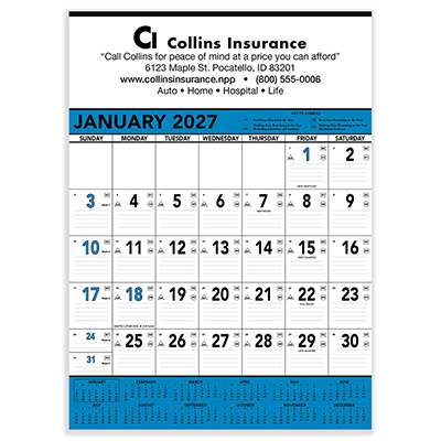 Blue & Black Contractor's Calendar