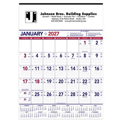 Patriotic Memo Calendar