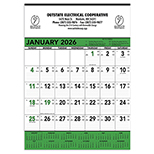 Green and Black Memo Calendar
