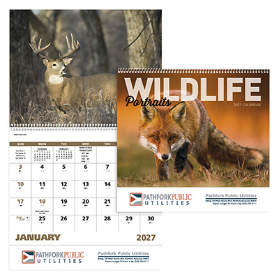 Wildlife Portraits Spiral Calendar
